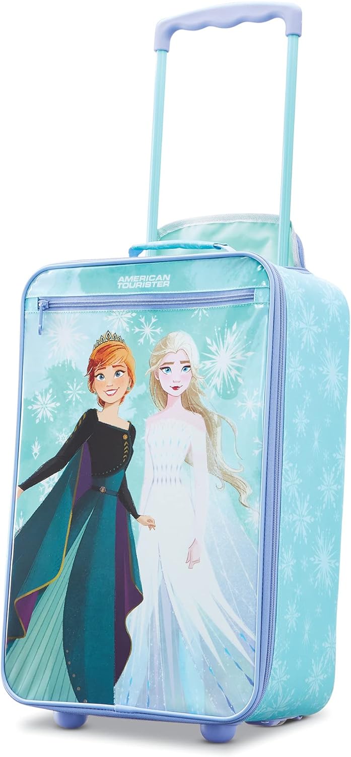 AMERICAN TOURISTER Kids Disney Softside Upright Luggage, Telescoping Handles, Frozen, Carry-On 18-Inch