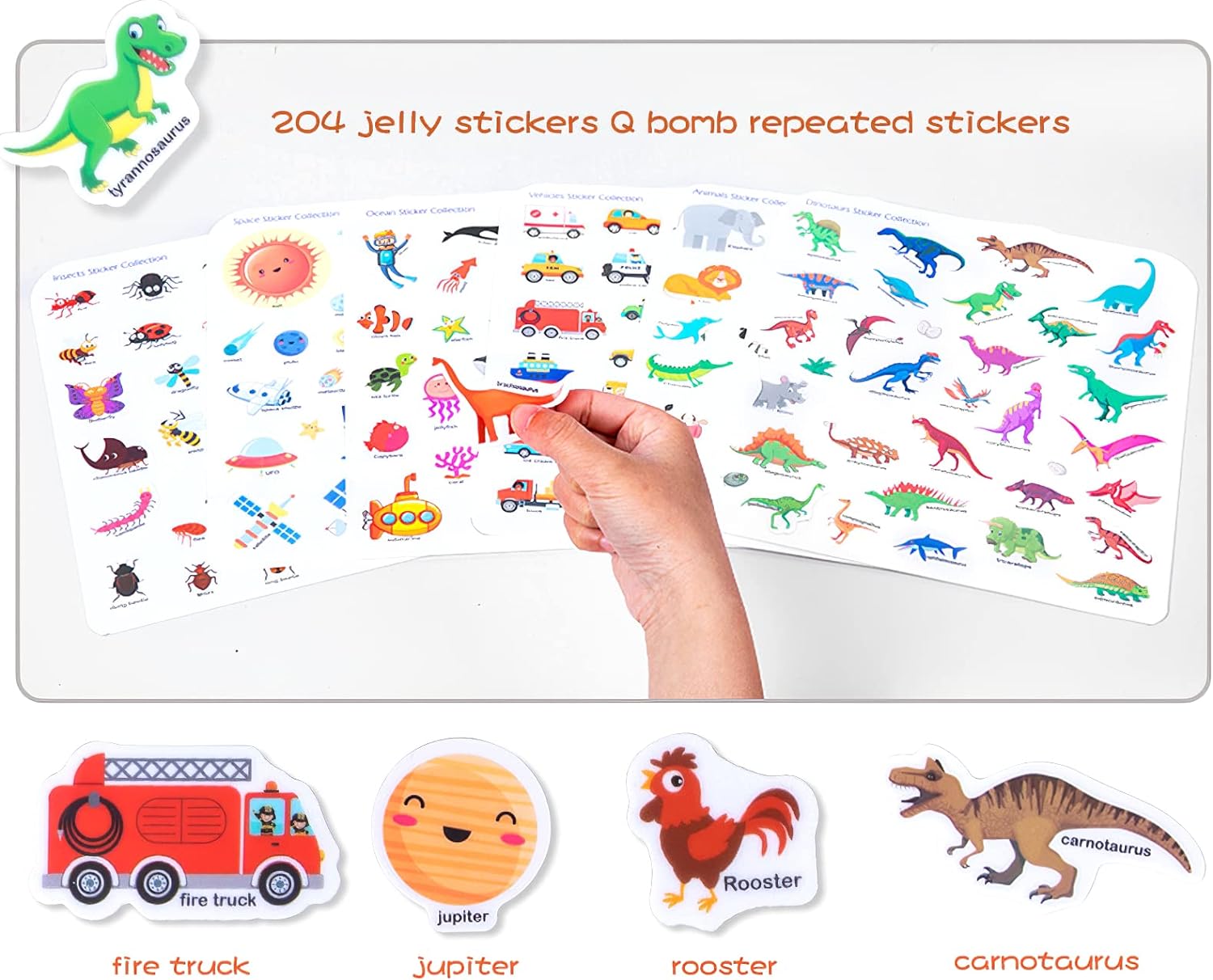3 Pack Portable Jelly Sticker Quiet Book for Kids, Reusable Sticker Book for Toddlers, Preschool Learning Activities Learning  Education Toys, Animal Dinosaur Vehicle Travel Toys : Toys  Games