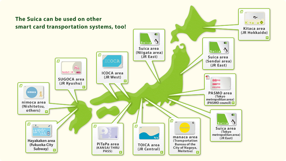 SUICA Card can be used all over Japan