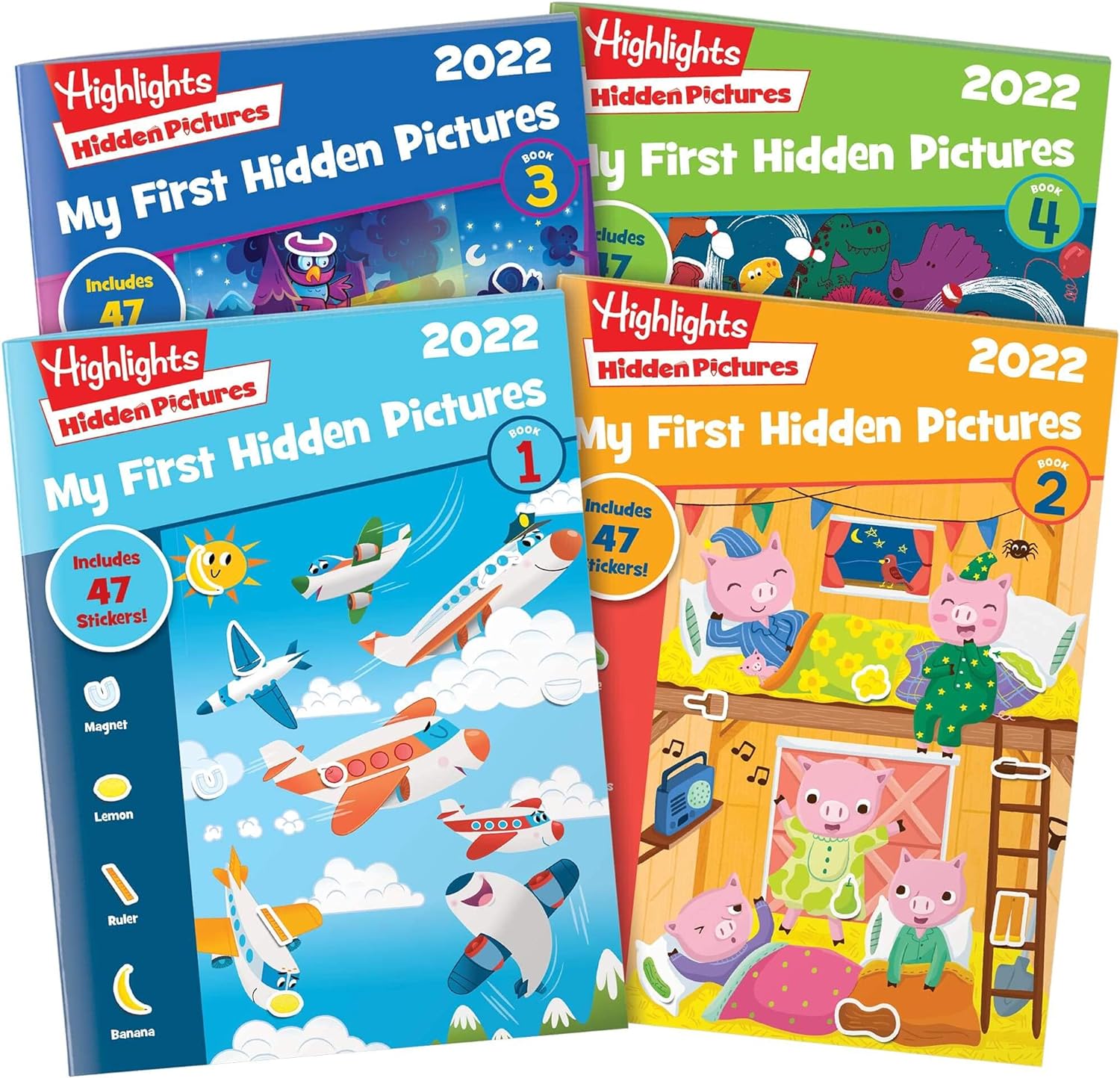 Highlights for Children My First Hidden Pictures 2022 Special Edition Activity Books for Kids Ages 3-6, 4-Pack, 96 Pages