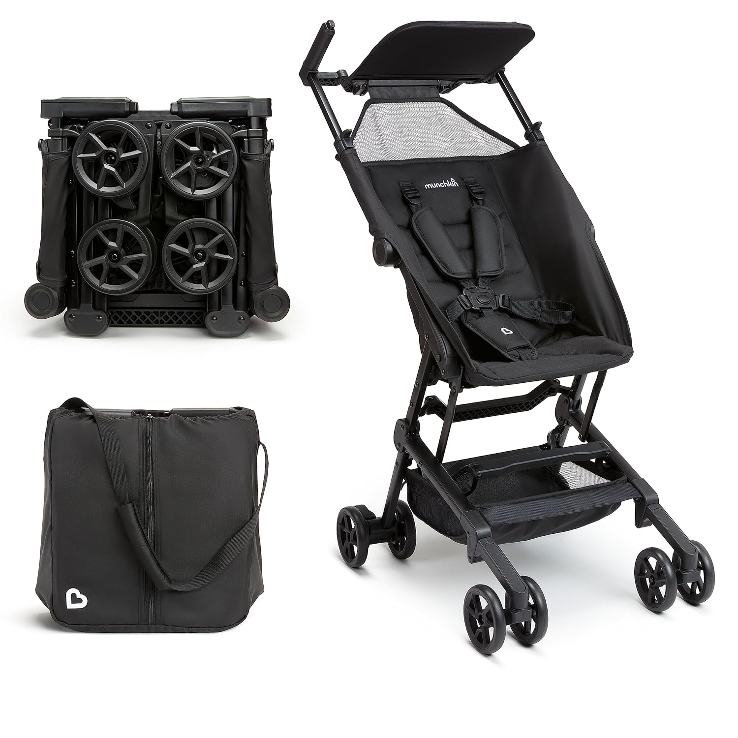 Munchkin® Sparrow™ Ultra Compact Lightweight Travel Stroller for Babies  Toddlers, Black