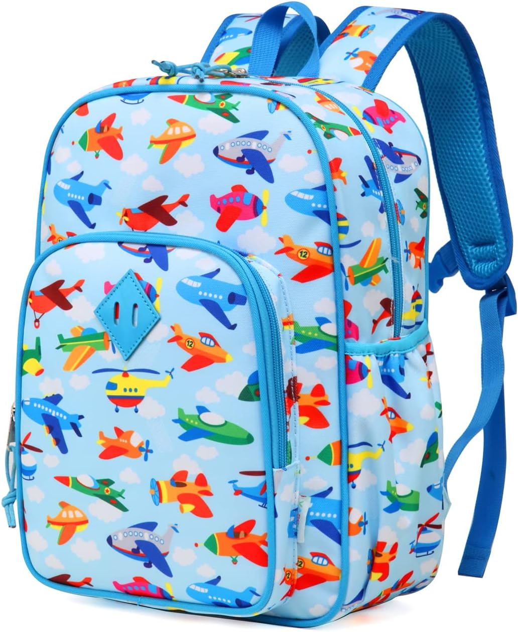VASCHY Toddler Kids backpacks, Cute Lightweight Water Resistant Preschool Kindergarten Daypack SchoolBag Boolbag for Boys Planes