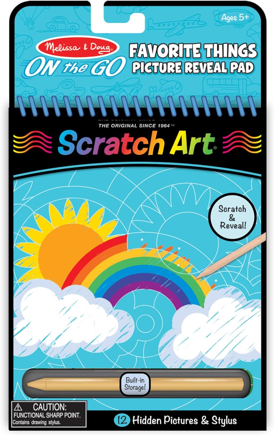 Melissa  Doug On the Go Scratch Art Hidden-Picture Pad - Favorite Things