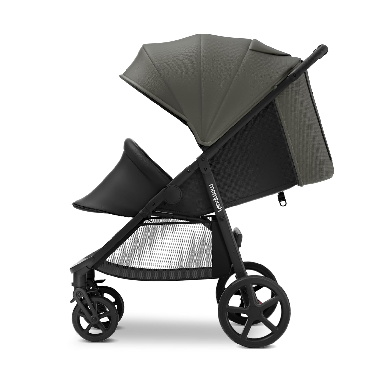 Mompush Nova Baby Stroller, Spacious Seat  Lie-Flat Mode, Toddler Stroller with Large UPF 50+ Canopy, Compact Folding with One Hand, Infant Stroller for Birth to 50 LB