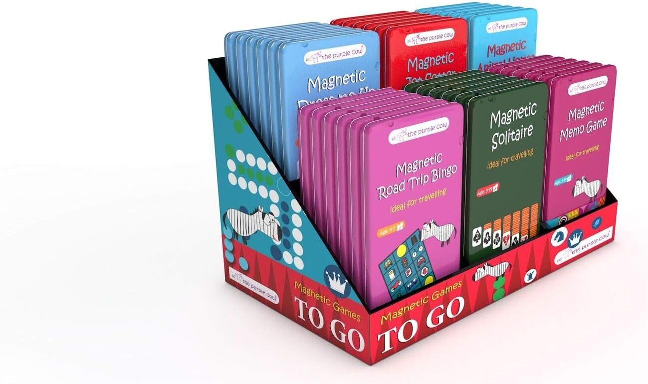The Purple Cow Magnetic Game Box for Kids and Adults - Magnetic Dress Me Up - Ideal Games for travelling - On the go games - 100% Off Screen activity